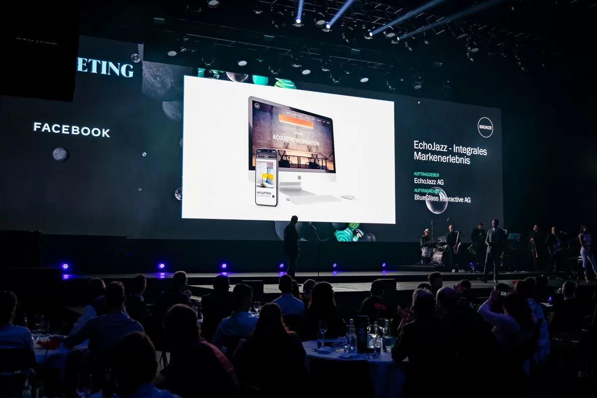 BlueGlass Interactive und EchoJazz gewinnen Bronze an den Best of Swiss Web Awards